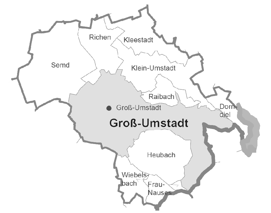 Übersichtskarte von Gross-Umstadt