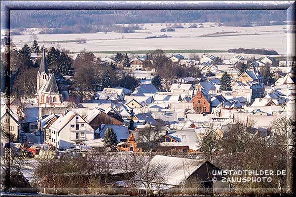 Winterliche Ansicht vom Stadtteil Klein-Umstadt